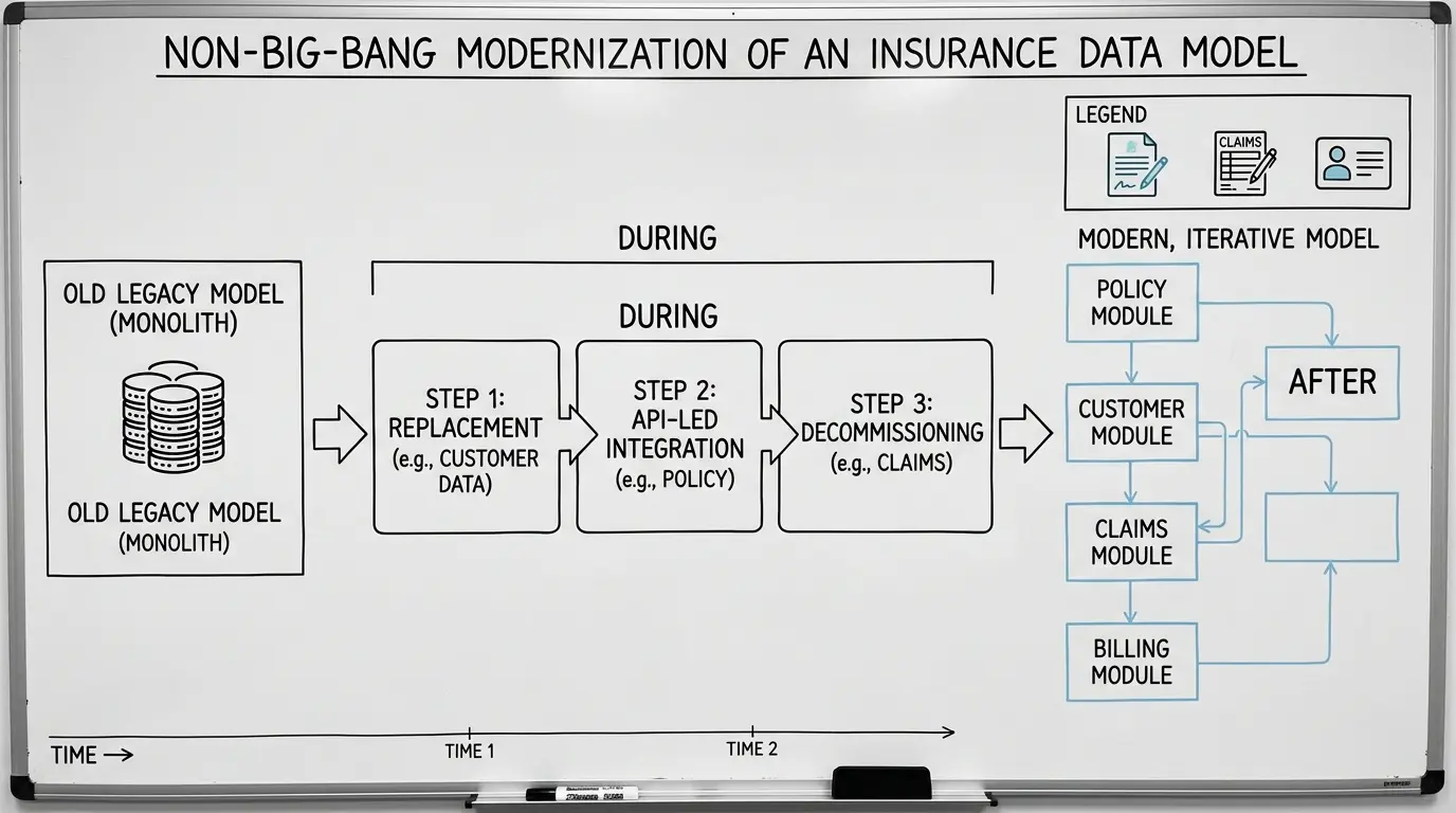 Modernizing an Insurance Data Model Without a Big-Bang Migration