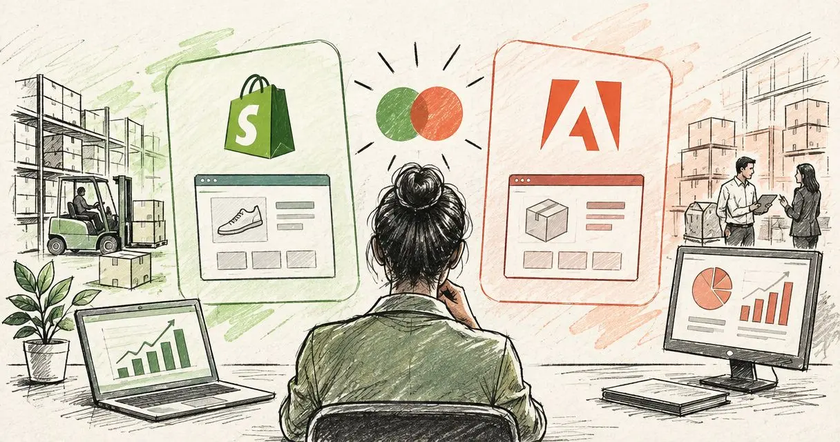 Shopify Plus vs Adobe Commerce for B2B Ecommerce